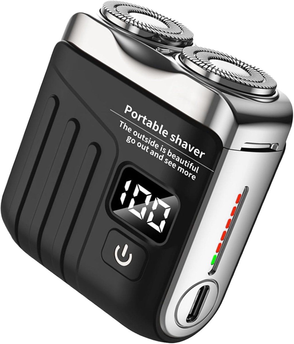 Compact Elektrisch Scheerapparaat voor Heren - USB Oplaadbaar & Waterbestendig - Ideaal voor Reizen