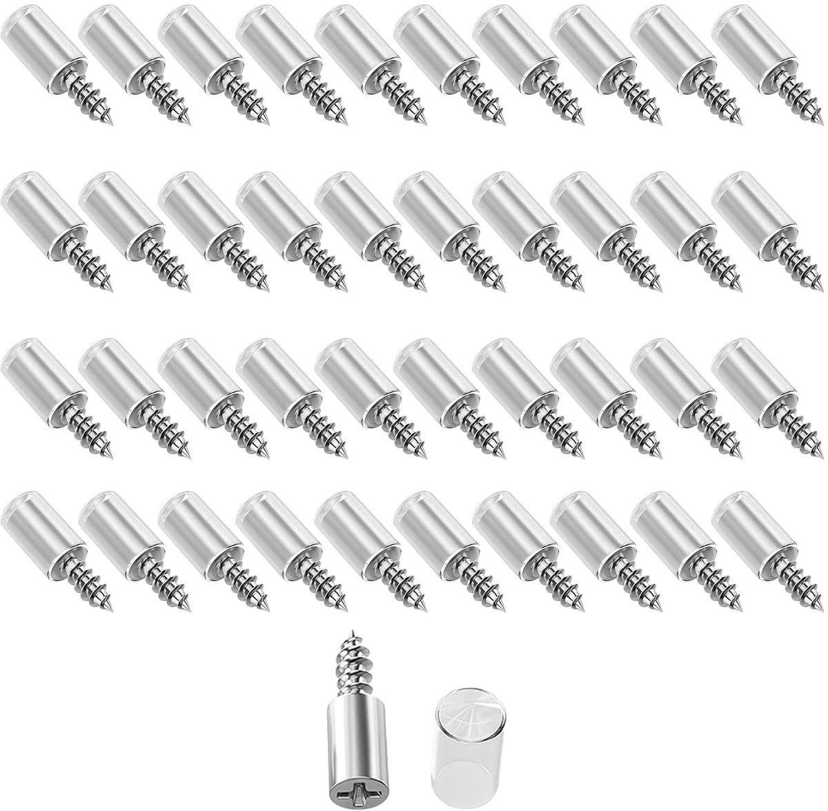 Dailygoods- Plankdragers 40 Stuks - Plankdragers met Rubberen Bescherming - Plankdragers met Hoog Draagvermogen - Plankdragers voor Eenvoudige Montage - Plankdragers van Robuust Metaal - Plankdragers met Zelftappende Schroef - Planksteunen