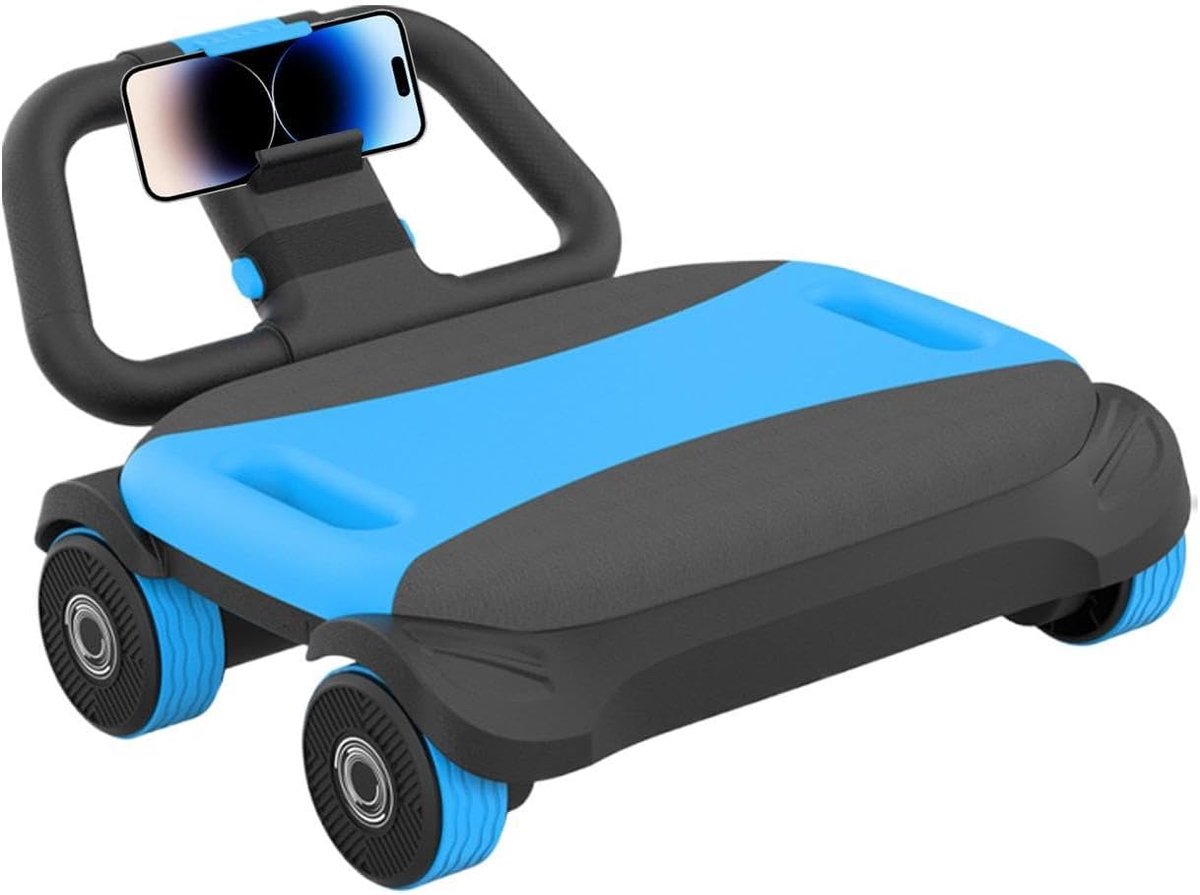 Buikspierroller met 4 wielen - Buiktrainer Core trainer - Thuis sporten - Automatische rebound functie