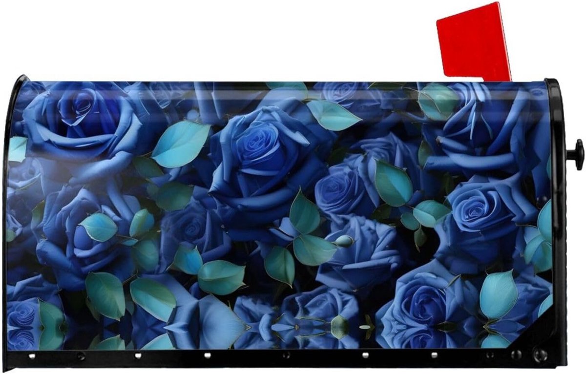 Brievenbushoezen - Magnetische hoezen - Tuindecoratie - Herbruikbaar en lichtbestendig - 51 x 45 cm - Veel blauwe rozen