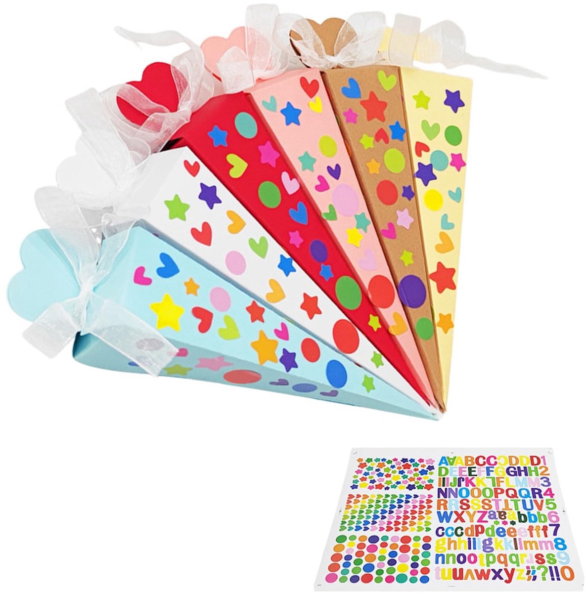 Dailygoods- Snoepzakken 32 stuks - Kleine Snoepzakken - Decoratieve Geschenkzakset - Perfect voor Feestelijke Gelegenheden - Hoogwaardig Papier - Uniek Design - Snoepdozen