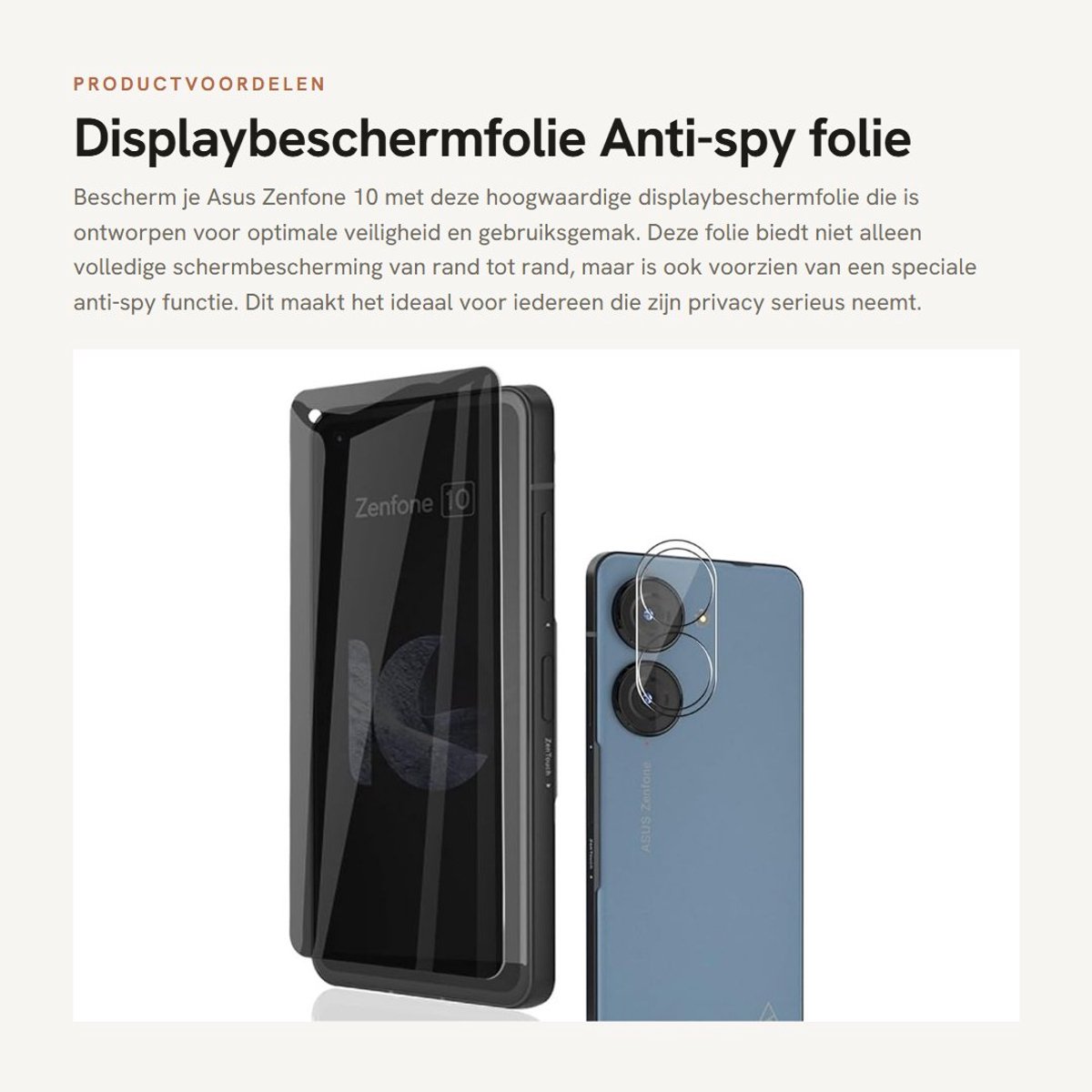 Dailygoody - Displaybeschermfolie - Anti-spy folie - Volledige