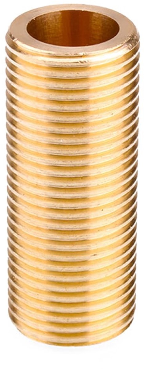 Dailygoods- Schroefdraadnippel 25mm - Geelkoper Loopnippel