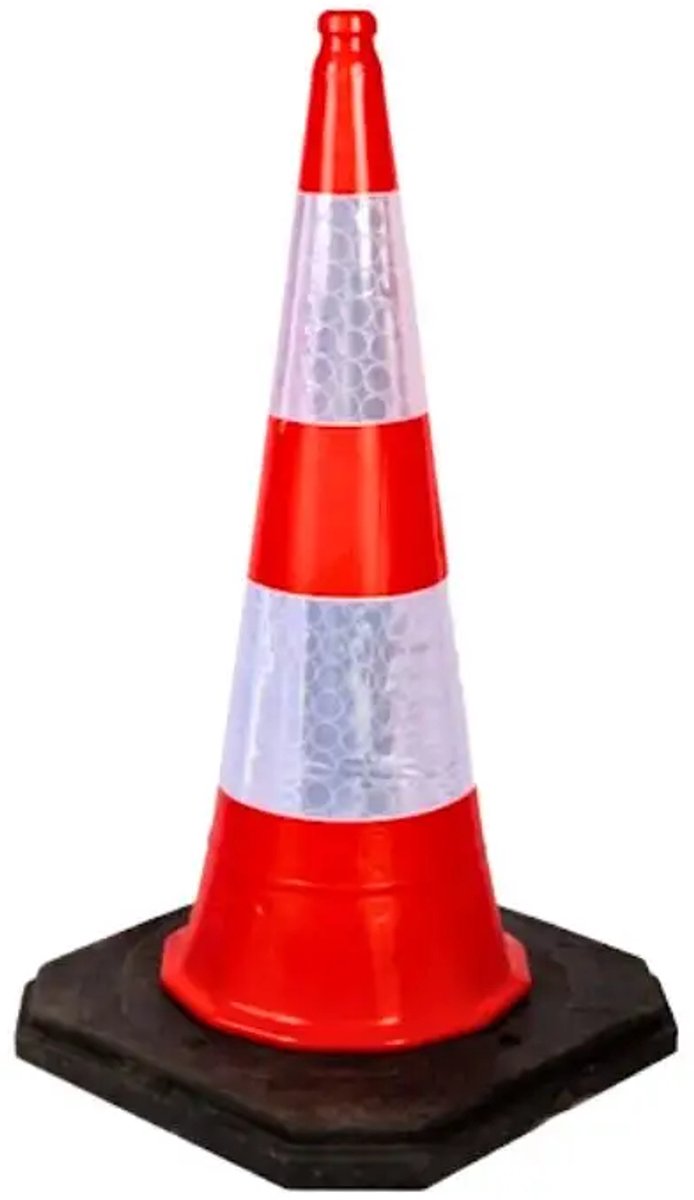 Ri-Traffic verzwaarde verkeerskegel - reflectieklasse 2 | 100 cm | 1 stuk