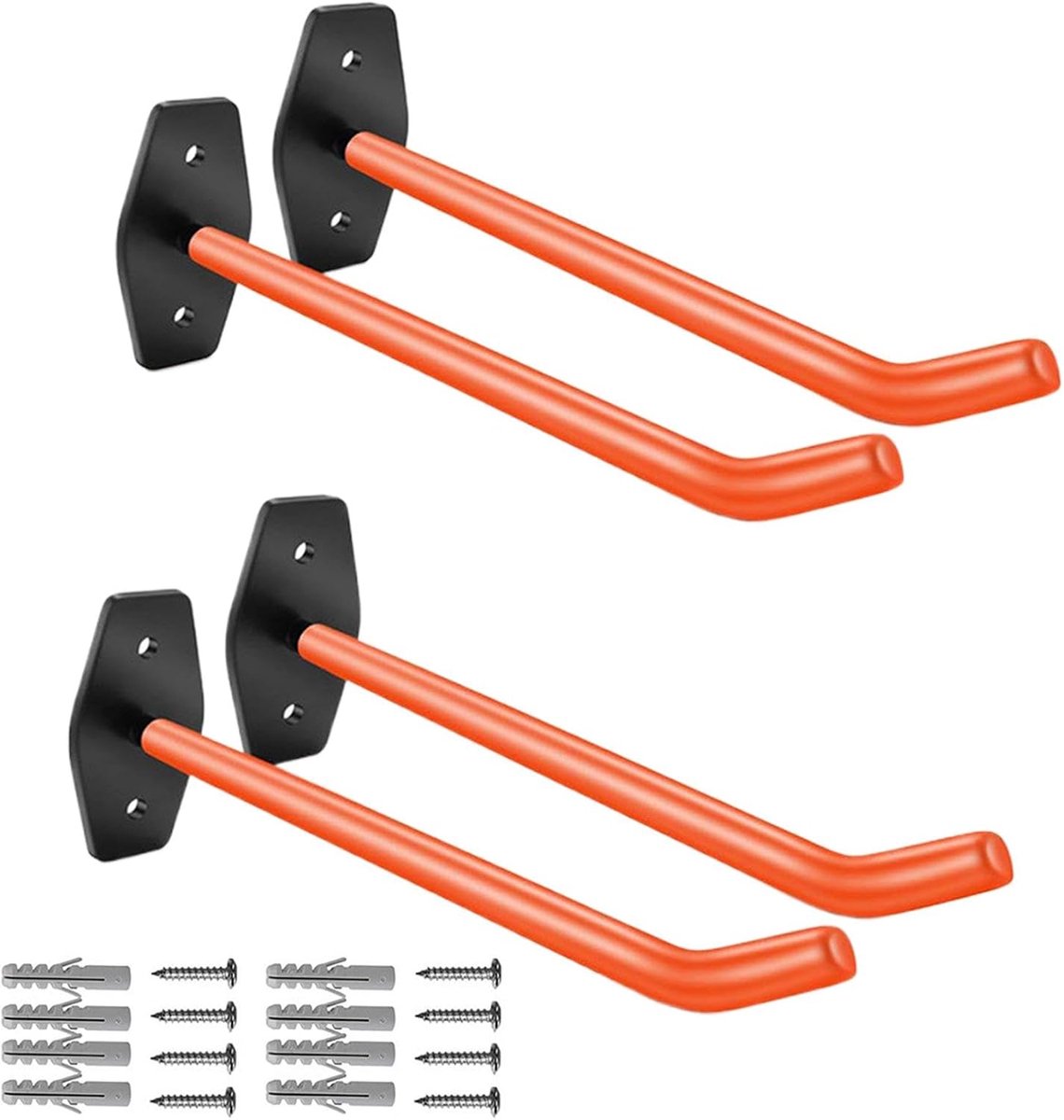 Ladderhanger Garage - Bandenrek Muur - Garage Organisatie - Zware Opbergoplossing - 27 x 9 cm - Meerkleurig