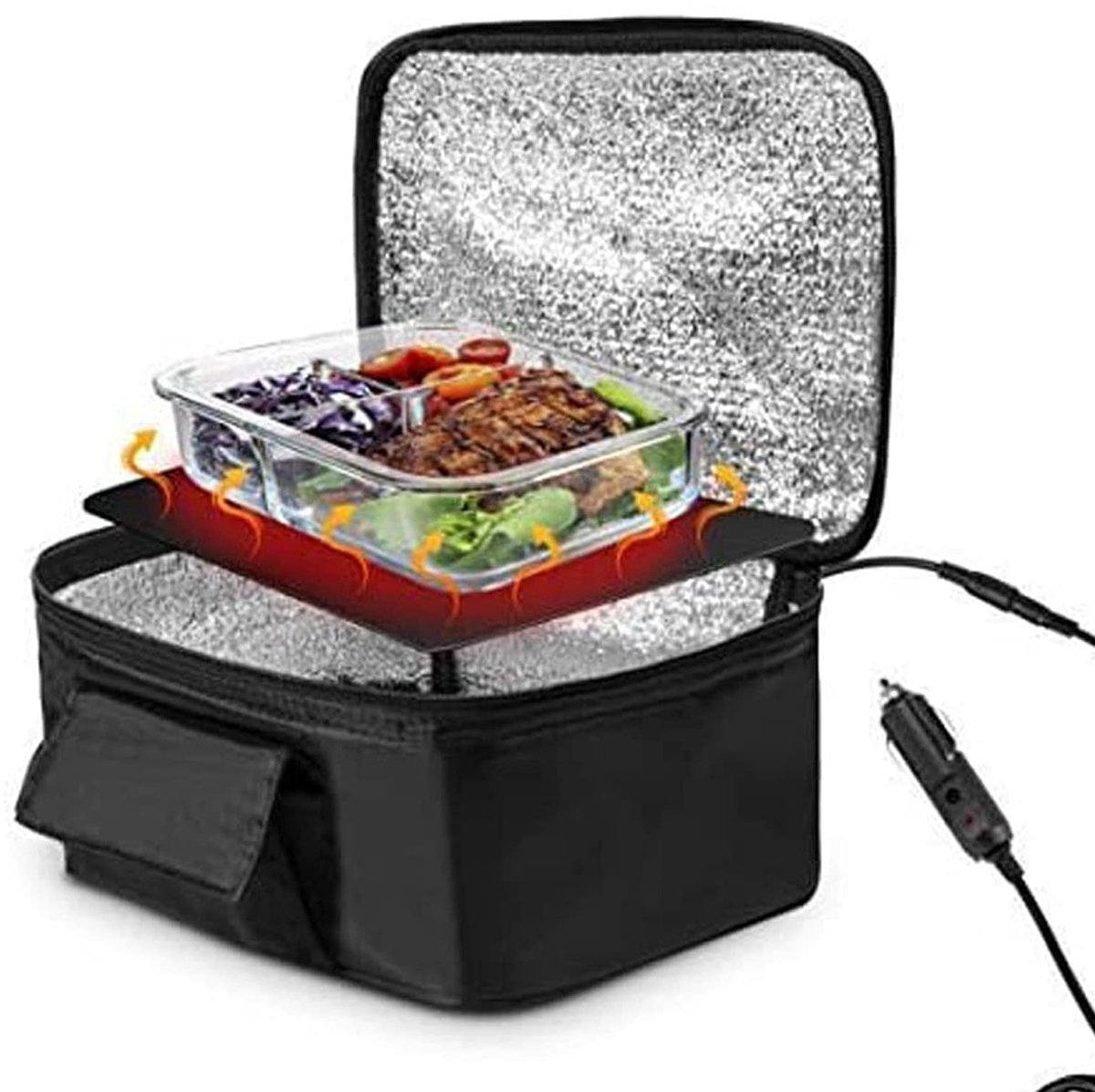 Dailygoods - Mini Auto Magnetron - Draagbare Lunchbox - Voor Chauffeurs en Reizigers - 12V Magnetron - Snel Verwarmen - Ideaal voor Werknemers