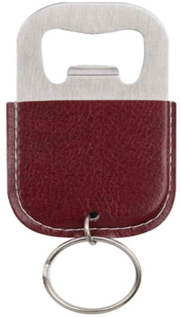 Dailygoods - Draagbare Flesopener Sleutelhanger met PU Lederen Cover