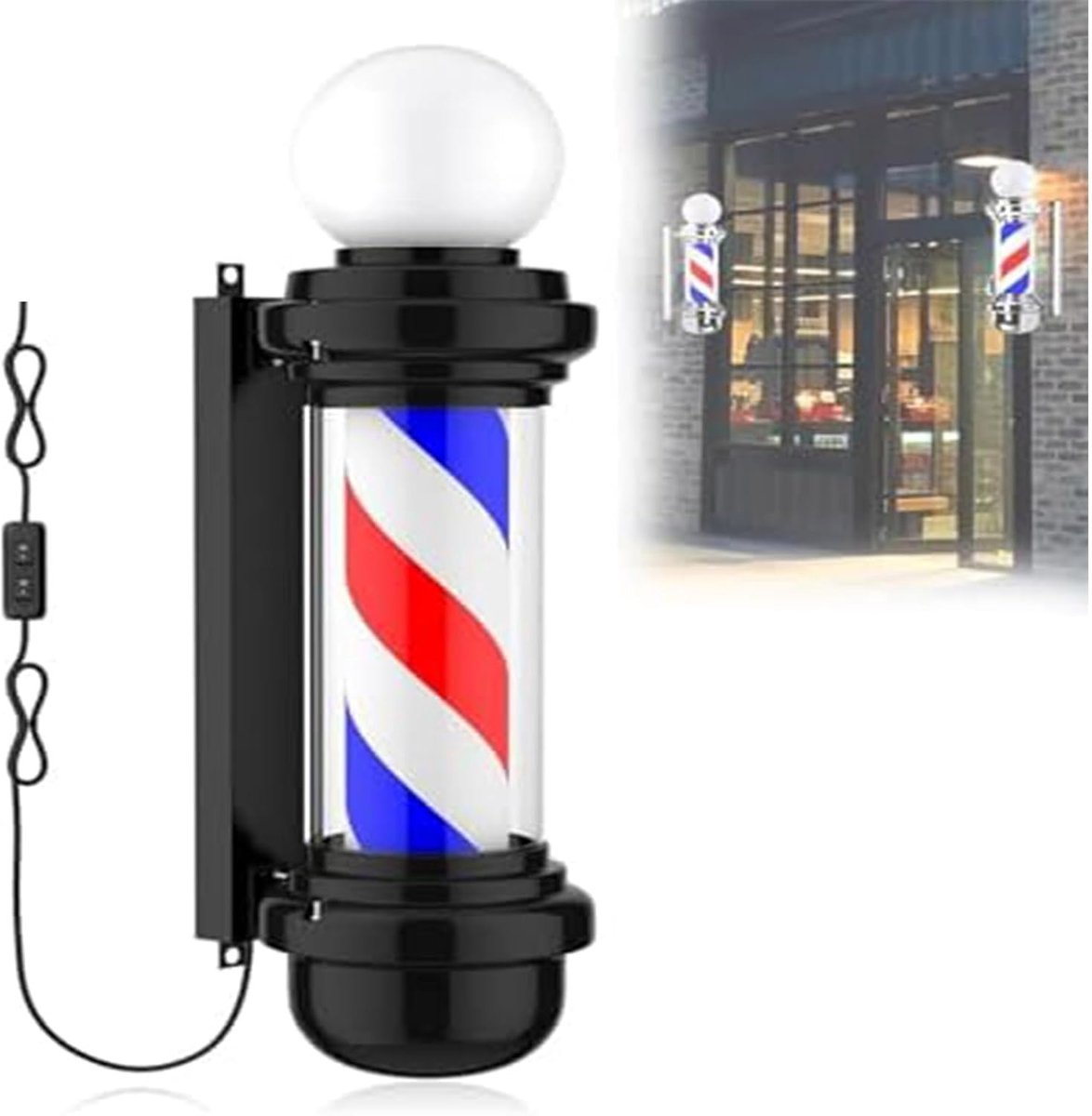 Kapperslamp Wandmontage - Draaibare Lichtbak - Zaken Aantrekken - Energiezuinig Dubbel Schakelsysteem - 68.5 cm Hoog - Zilver