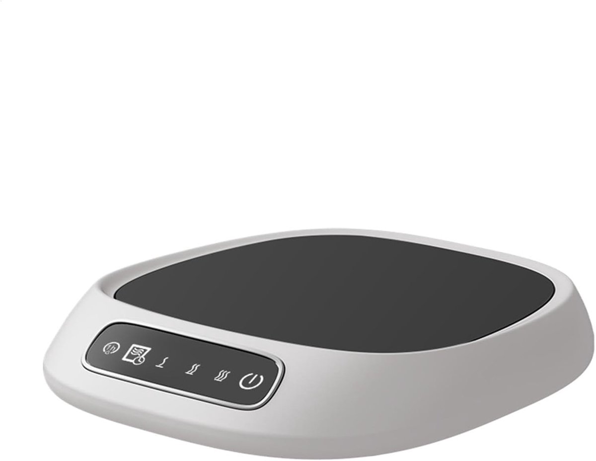 Koffiebeker Warmer - Warmhoudplaat Mok - Dranken Warm Houden - Verstelbare Temperatuur - 13 x 13 x 3 cm - Grijs