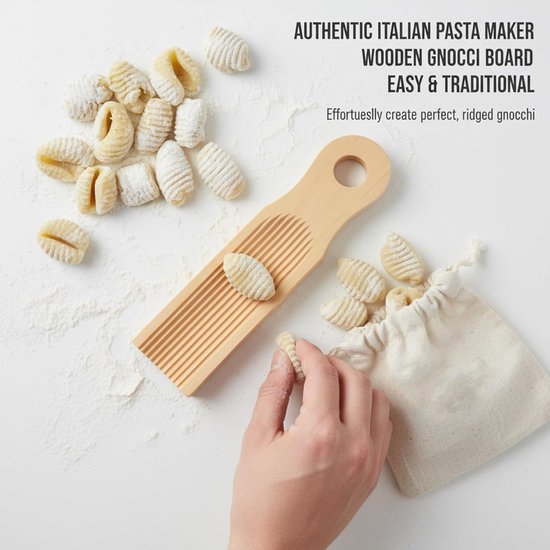 Gnocchi Plank - Cavatelli Maker - Zelf Pasta Maken - Gebogen Design - 165 cm - Kaki — afbeelding 4