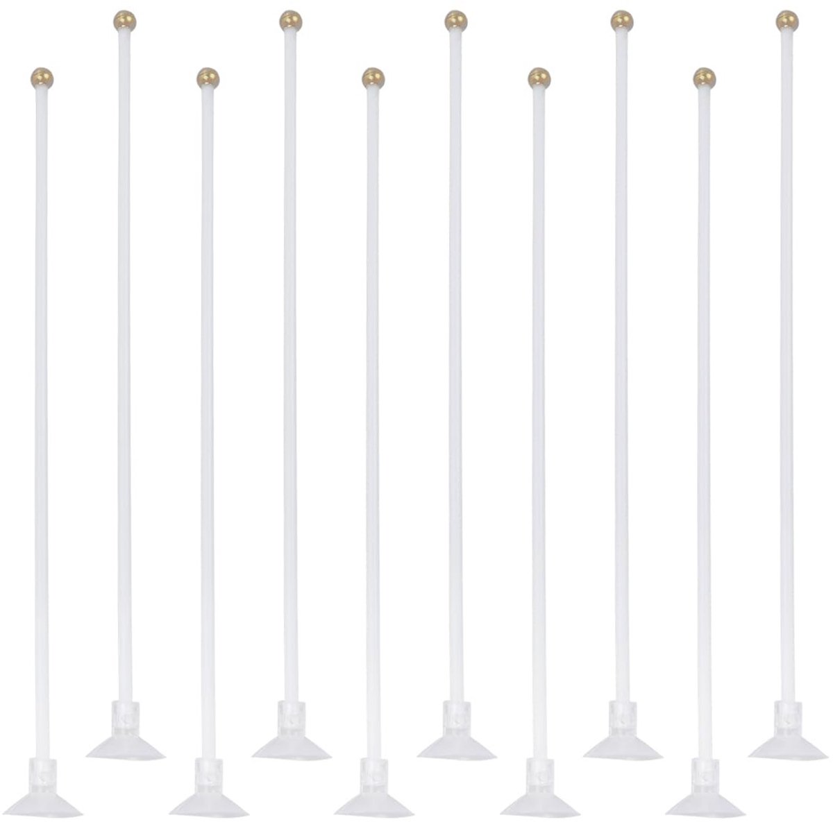 Dailygoods- Bannerhouder 10 Stuks - Decoratieve Vlaggenhouder - Tafelvlaggen - Zuignap - Kunststof - 31,5 x 3 x 3 cm - Vlaggenmast