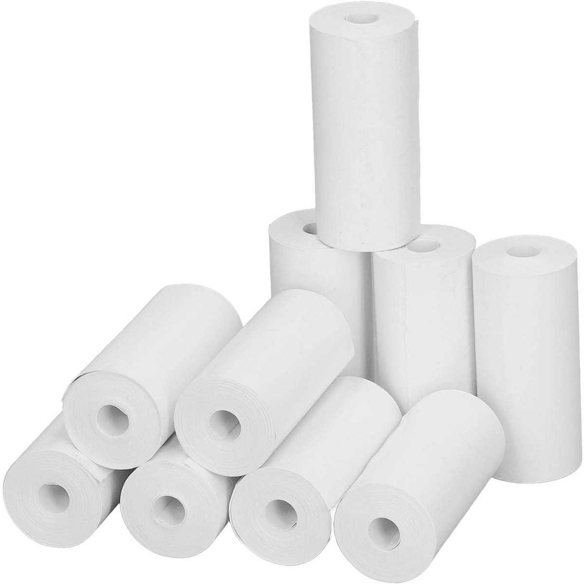Dailygoods- Thermische Papierrollen 57x25mm - 10 Stuks - Geschikt voor Mini Pocket Printer - Bedrukbare Rollen - Hoogwaardige Kwaliteit - Duurzaam Papier - Kassabonpapier