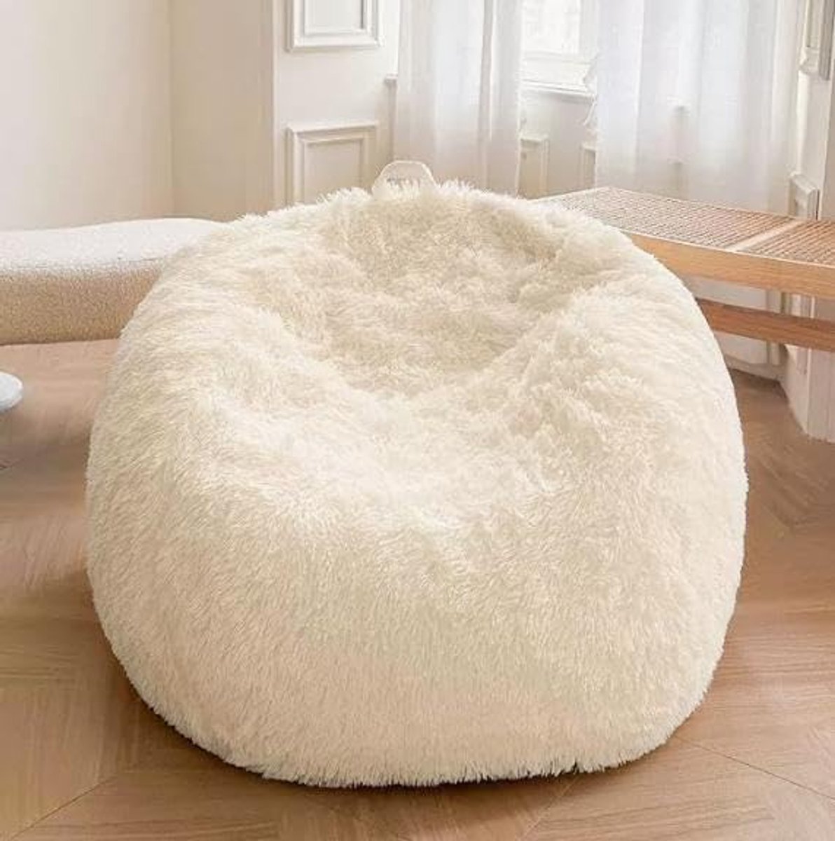Zitzak 70 x 80 cm - faux fur - tie dye - perfect voor ontspanning - ShopVlot