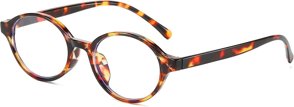 Blauwe licht ovalen montuurbril - retro klein - anti-blauwfilter - ideaal voor lezen en gamen - ShopVlot