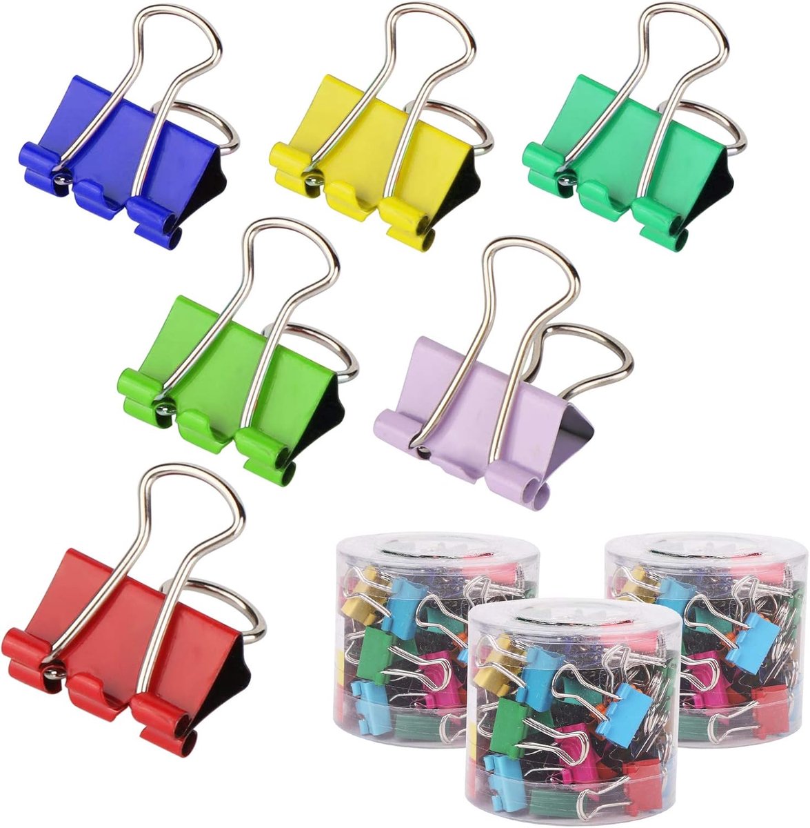 Papierclips 15 mm - kleurrijke vouwclips - duurzaam metaal - ideaal voor documenten - ShopVlot