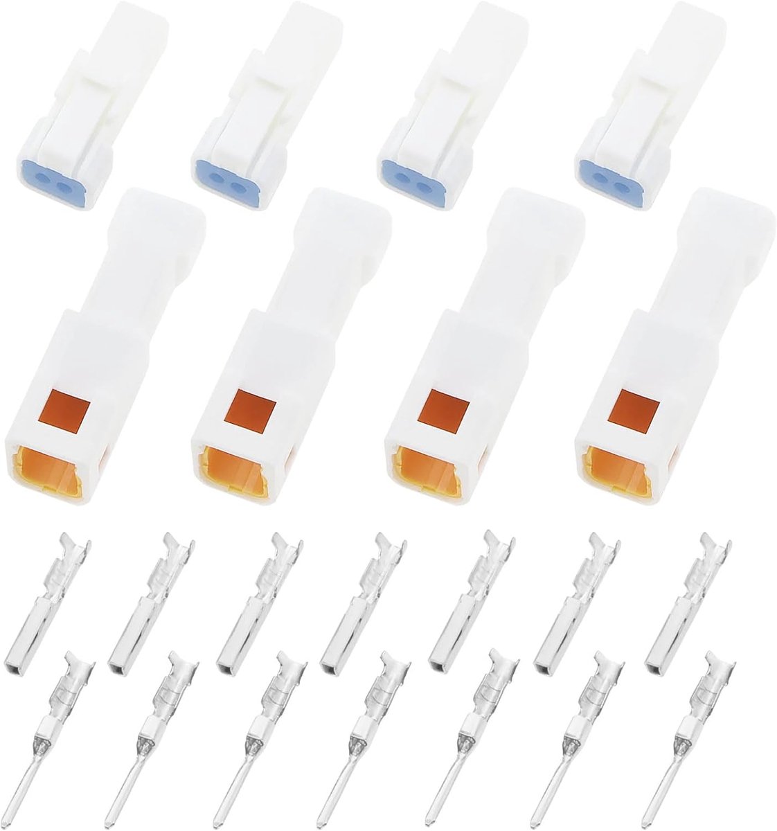2 pin JST connector set waterproof - 10 sets met mannelijke en vrouwelijke stekkers - ShopVlot