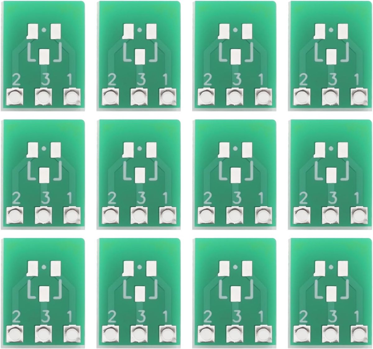 SMD SOT23-3 naar SIP3 Adapter - 50PCS dubbelzijdige PCB converter - eenvoudig prototypen - voor elektronische producten - ShopVlot