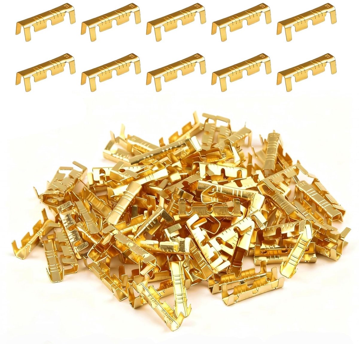 200 stuks stootverbinders, messing krimpverbinders, stootverbinders, kabelverbinders voor het krimpen van 0,5-1,5 mm² - ShopVlot