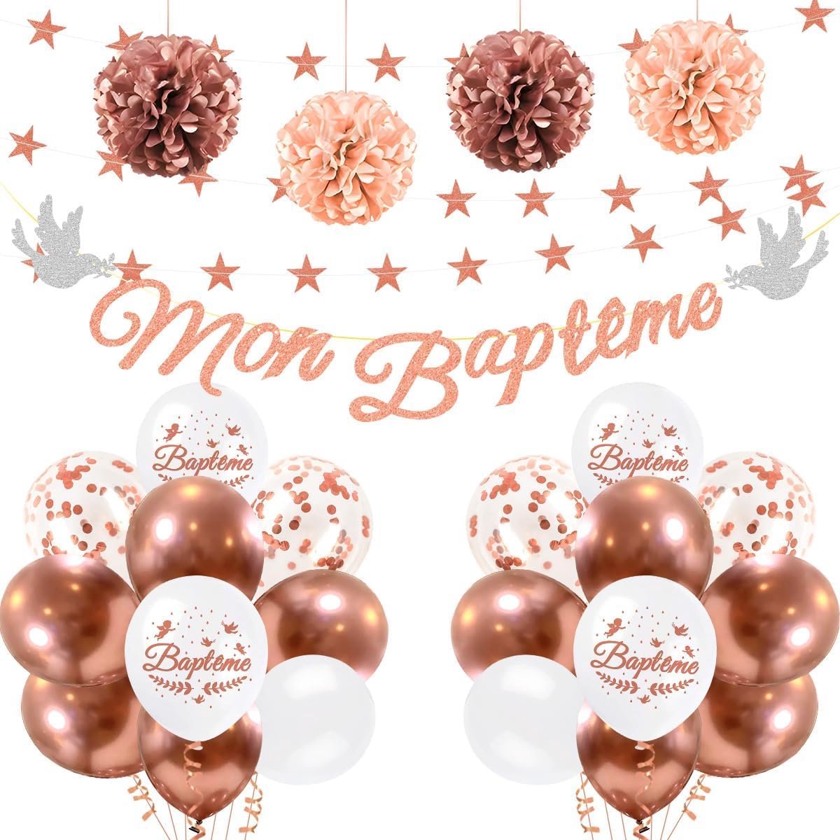 iZoeL feestdecoratie roségoud - ShopVlot
