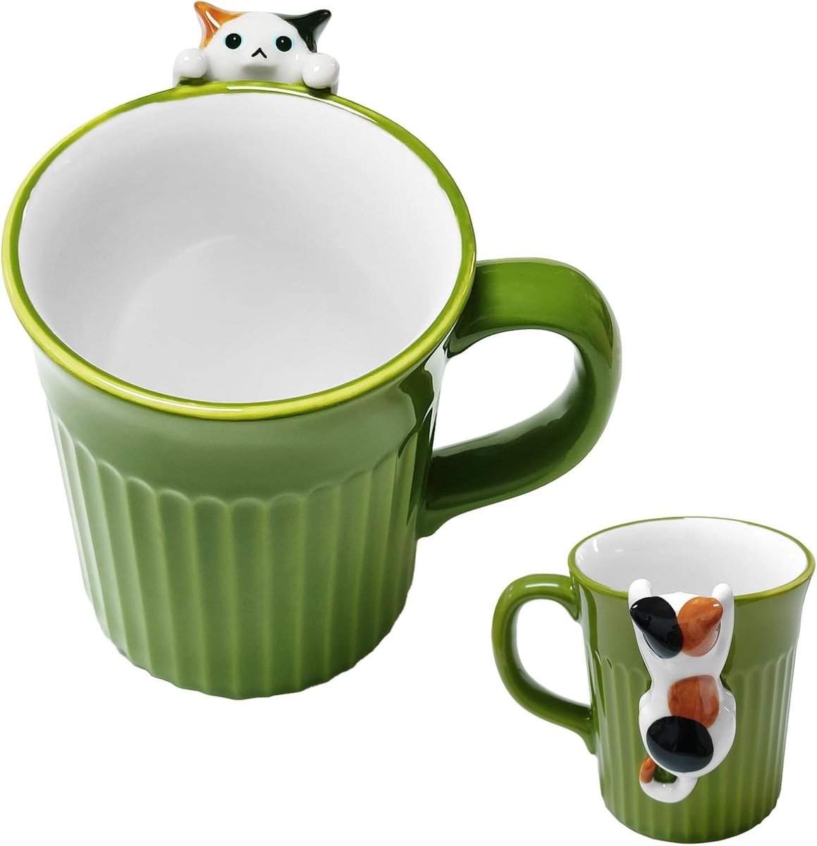Schattige keramische kattenmok voor koffie en thee, 3D kattenontwerp, perfect cadeau voor kattenliefhebbers, 350ml, ideaal voor feestjes en dagelijks gebruik