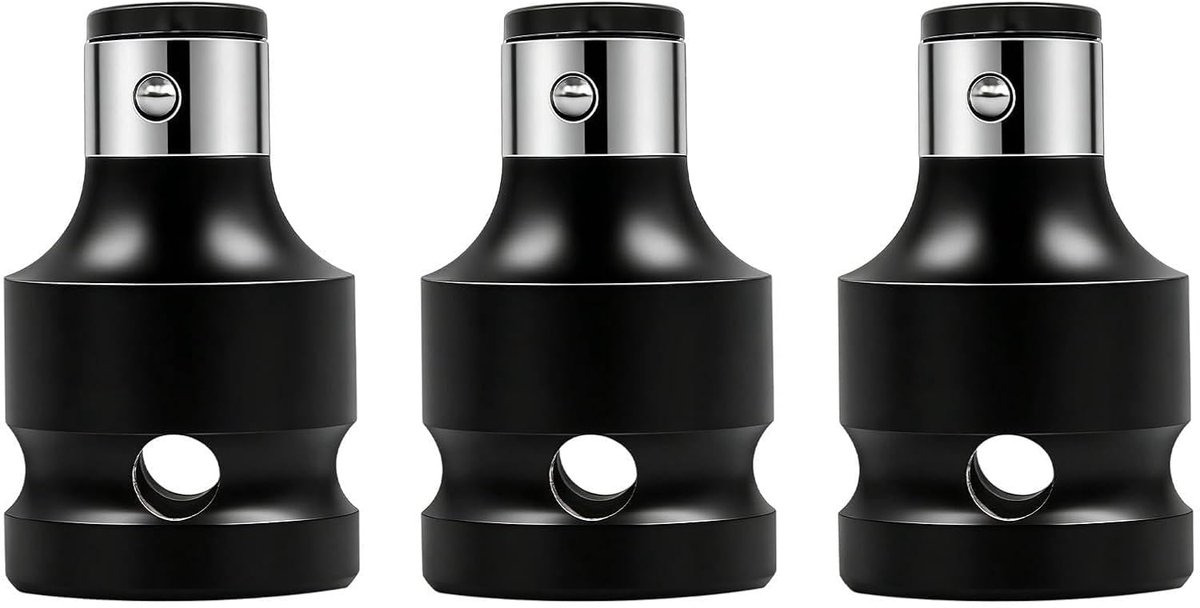 Zeskantige adapter 1/2 naar 1/4 - 3 stuks - voor slagschroevendraaier - betrouwbare grip - ShopVlot