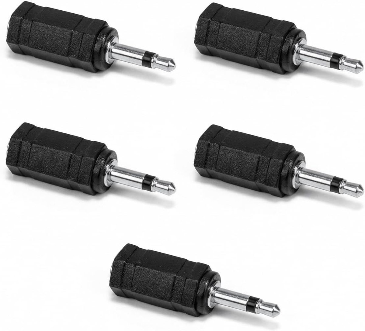 3,5 mm mono-naar-stereo-adapter - 5 stuks - jack-adapter - heldere audioverbinding - ShopVlot