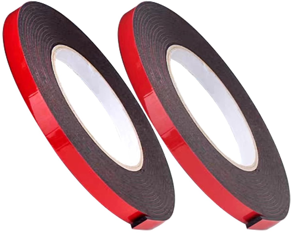Dubbelzijdige tape 10m x 10mm - Extra sterk - Weerbestendig - Ideaal voor wanddecoratie - ShopVlot