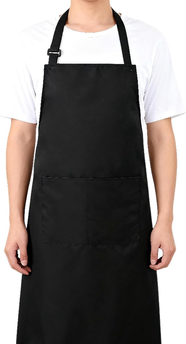 Kookschort voor vrouwen - zwart - comfortabel en duurzaam - ideaal voor koken en bakken - ShopVlot