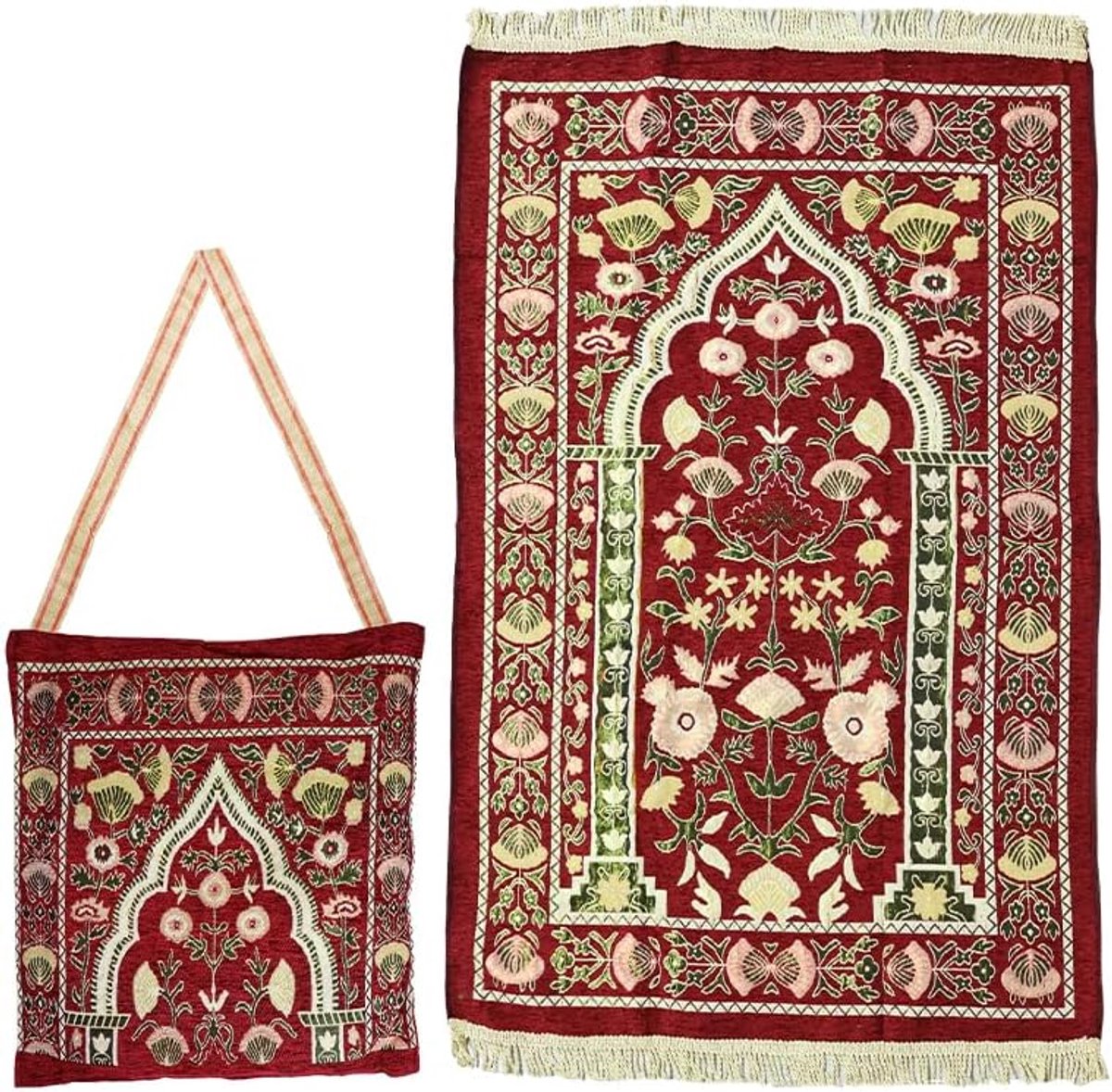 Islamitische gebedsmat met elegante tas - draagbaar en opvouwbaar - zacht en comfortabel - ideaal voor Ramadan - ShopVlot