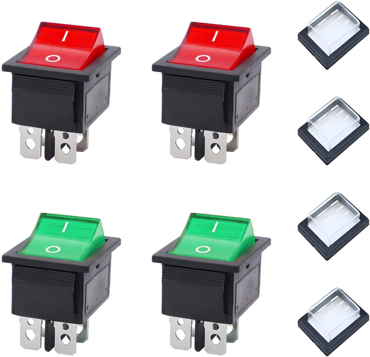 Rocker Switch 4 Pin - Waterdichte schakelaar - 240V On Off - Geschikt voor elektrische producten - ShopVlot