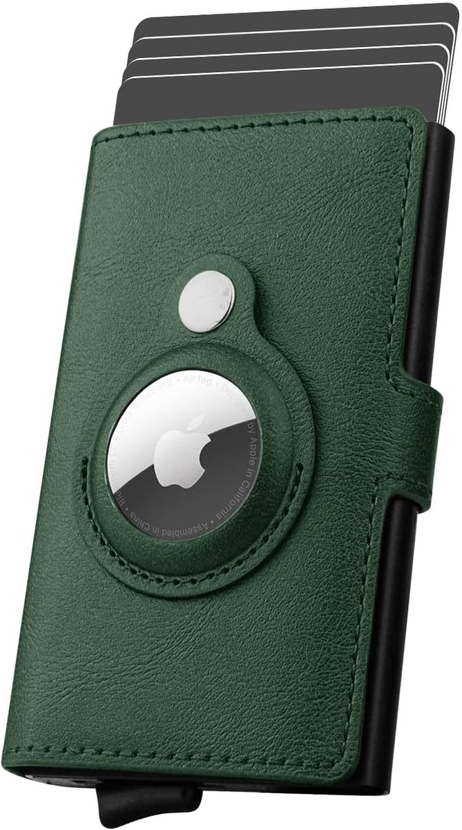 Slim Wallet met AirTag Compatibiliteit - Leer - RFID Kaartenhouder - Vind je portemonnee eenvoudig - ShopVlot