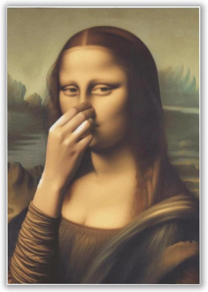 Toiletposter grappig 40 x 30 cm - zonder lijst - humoristische kunst - vrolijke sfeer voor toilet - ShopVlot