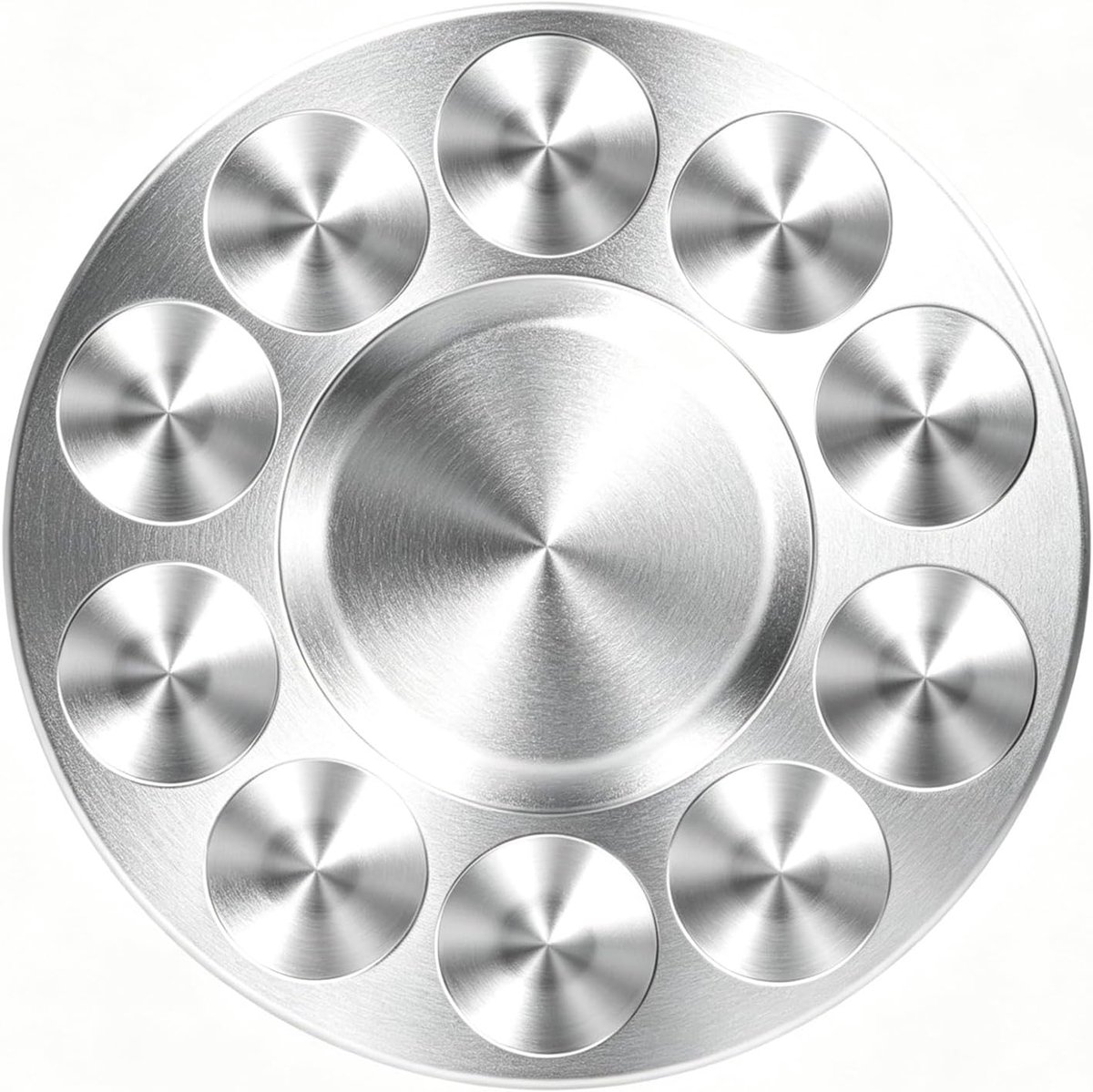 Verfpalet set van 2 - ronde mengpaletten - aluminium - ideaal voor kunstenaars en hobbyisten - ShopVlot