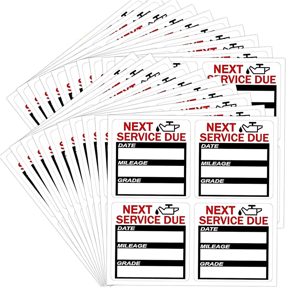 Olieverversing Stickers 40 Stuks - Herinneringsstickers voor Kilometerstand en Datum - Voorkom Vergeten Onderhoud - ShopVlot