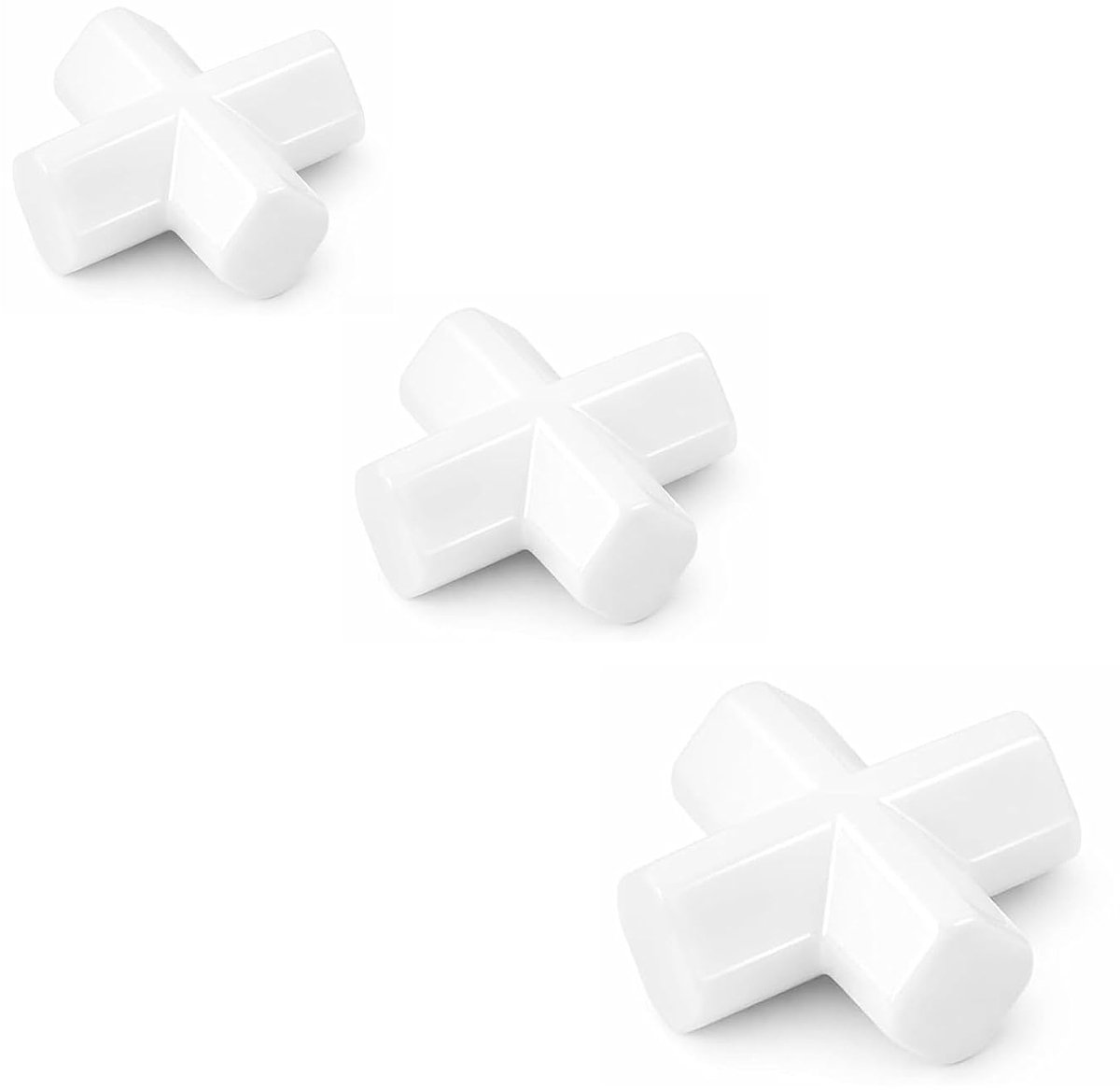 Set van 3 PTFE kruis roerstaafjes 10 15 25 mm - bestand tegen chemicaliën tot 260 °C, voor laboratorium chemie - ShopVlot