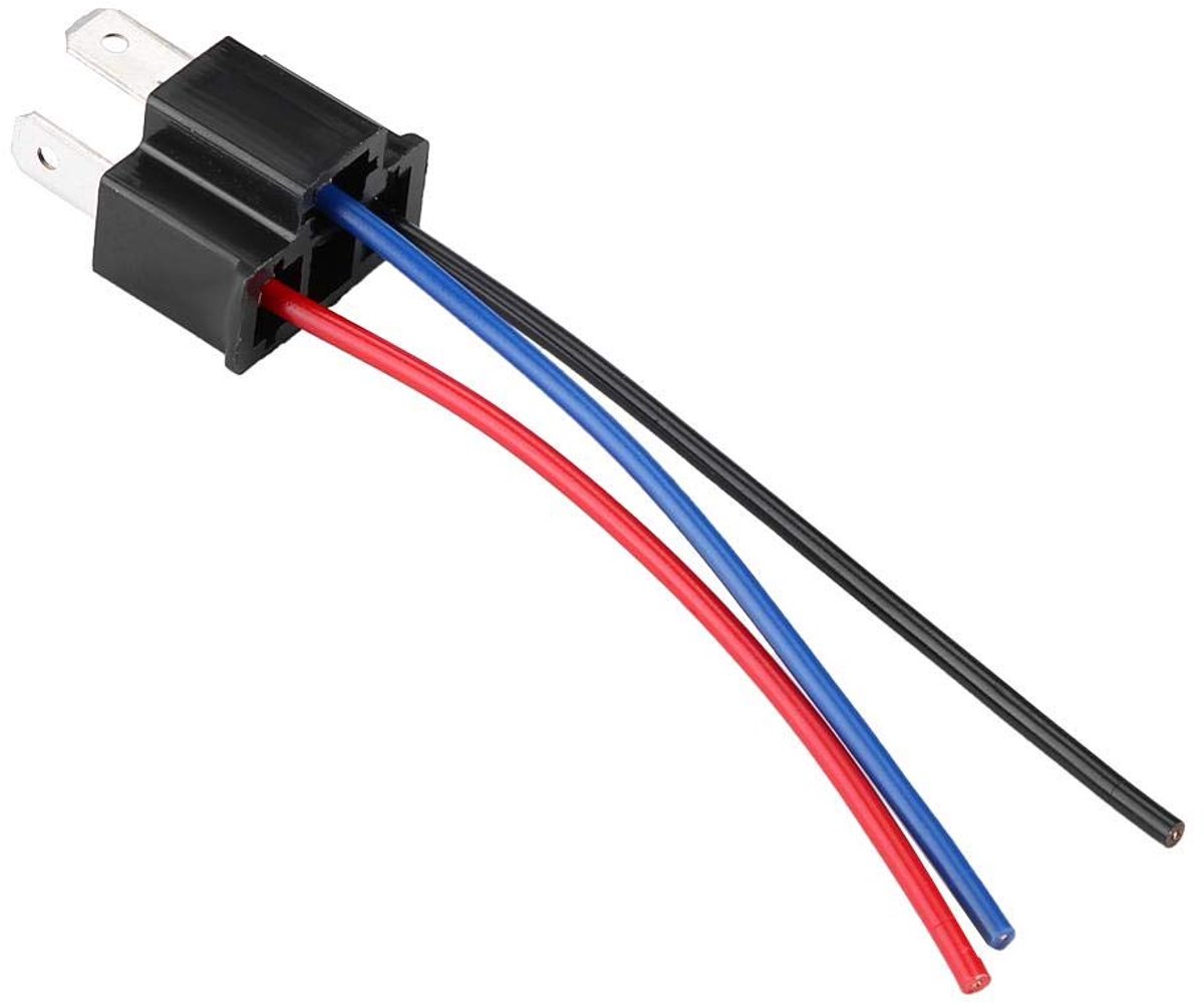 Plug Bushing, H4 Plug Head Extension, Power Socket with Wiring Harness, Heavy Duty - ShopVlot