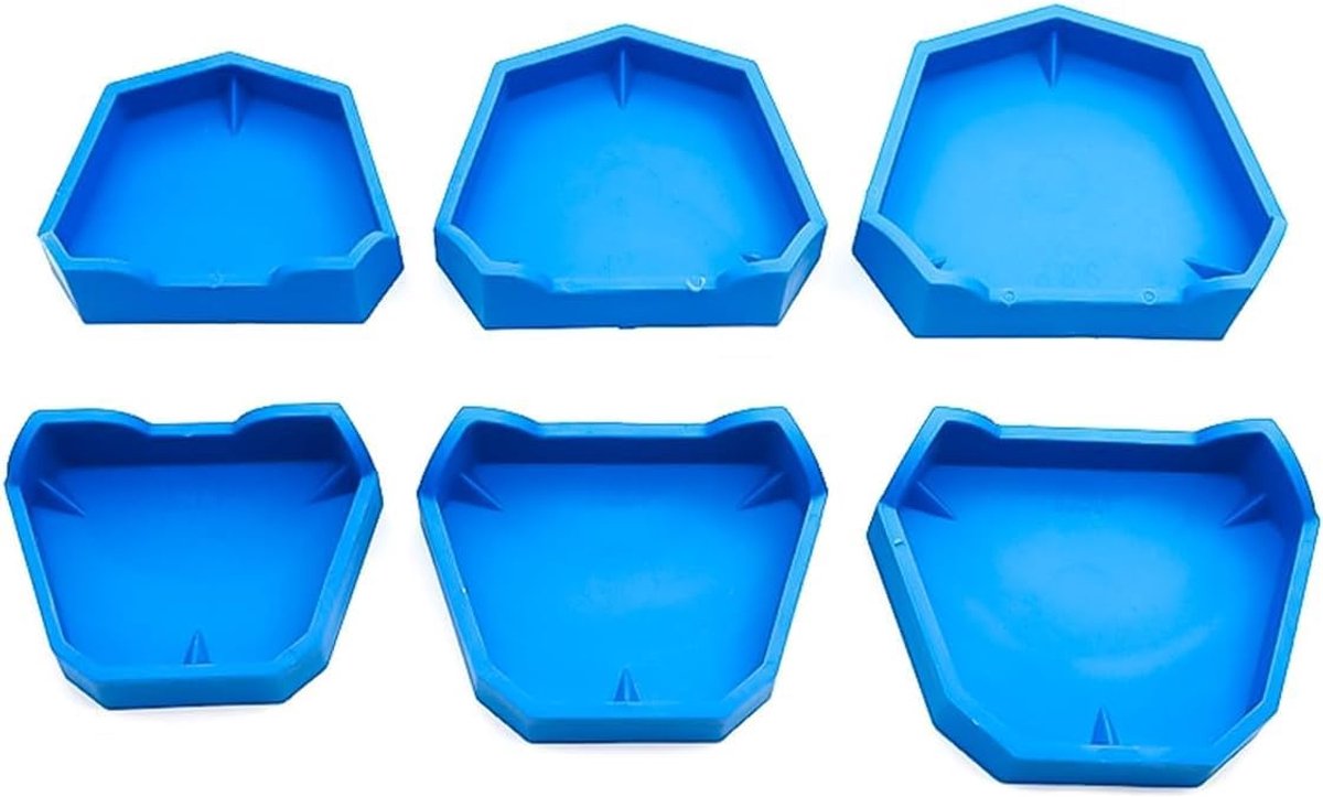 Dental Plaster Model Base 6 Pack Dental Impression Material Mold Tray Silicone Laboratory Model Shapes Base Tray for - ShopVlot
