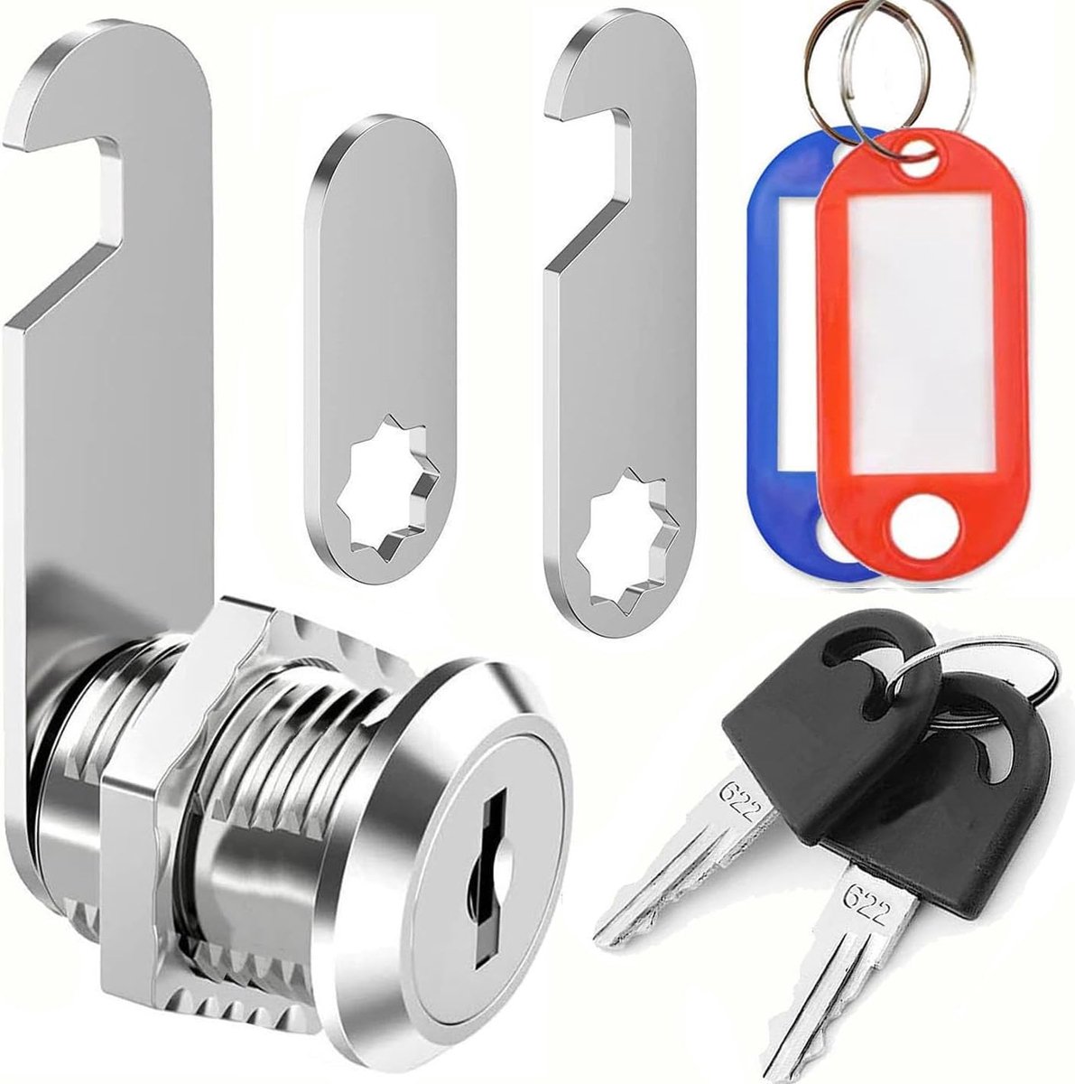 Mailbox Lock with Various Keys, Lock Mailbox, Mailbox Lock Draw Lock Cam Lock Dresser Lock for Door Furniture (25mm) - ShopVlot