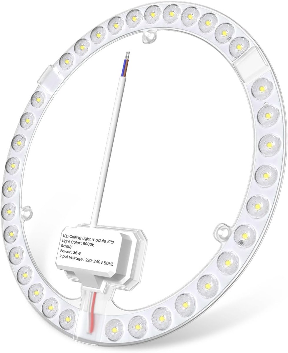 DoRight 36W LED Modul UmrüStsatz für Deckenleuchten Kaltweiß 6000K Umrüstsatz mit Magnethalterung CRI 98+ für - ShopVlot