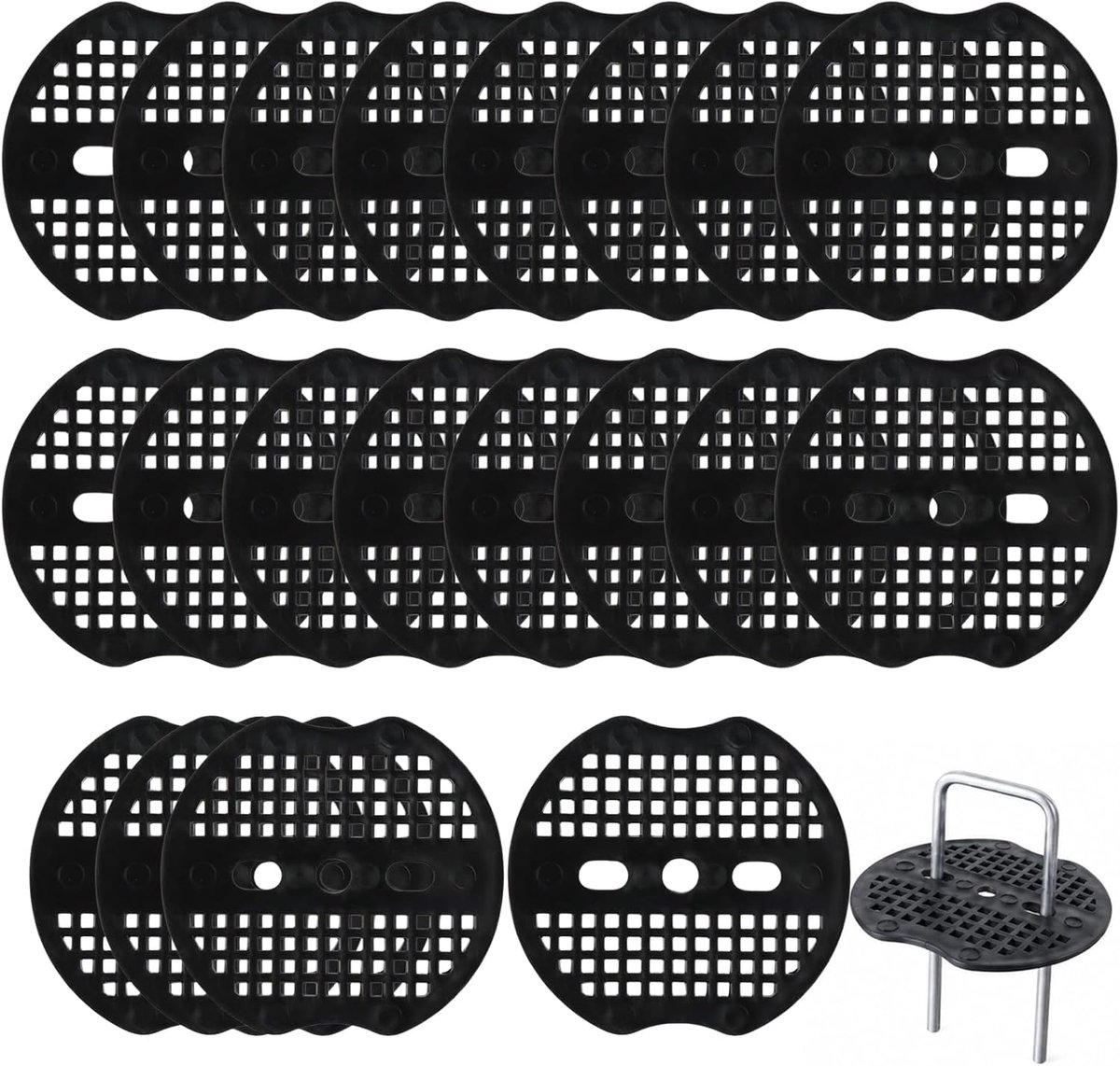 Set met 20 dempingsringen, accessoires voor grondankers, 68 x 6,35 mm, flexibele dempingsstukken, ideaal voor - ShopVlot
