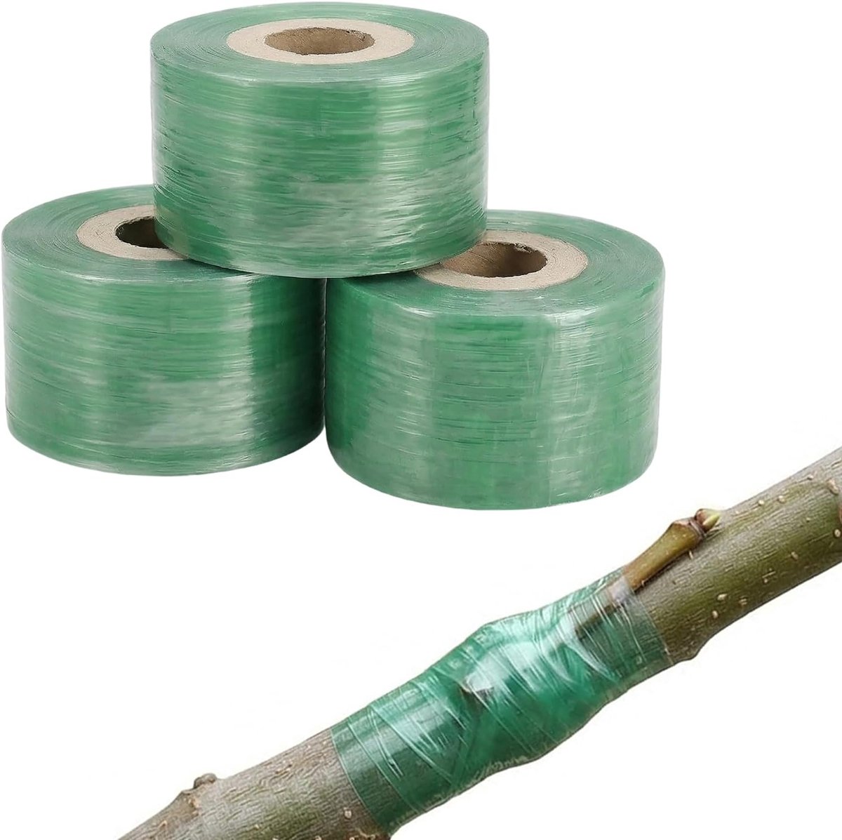 3 rollen afwerkingstape zelfklevend, rekbare oculeerband voor plantenveredeling en fruitbomen, professionele enttape - ShopVlot