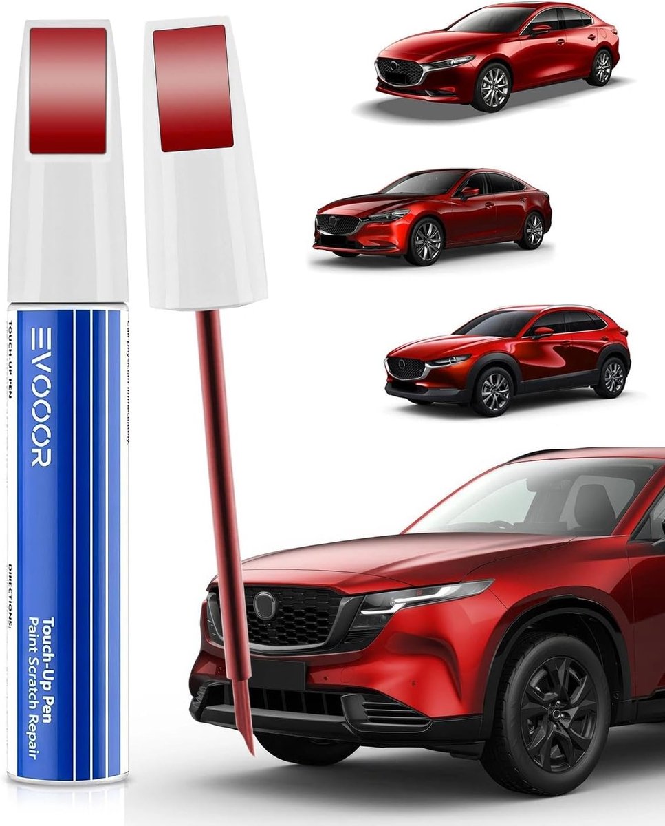 Aanraakpen 2-in-1 - Soul Red Metallic Tricoat - Perfecte kleurmatch - Herstel oppervlakkige krassen - ShopVlot