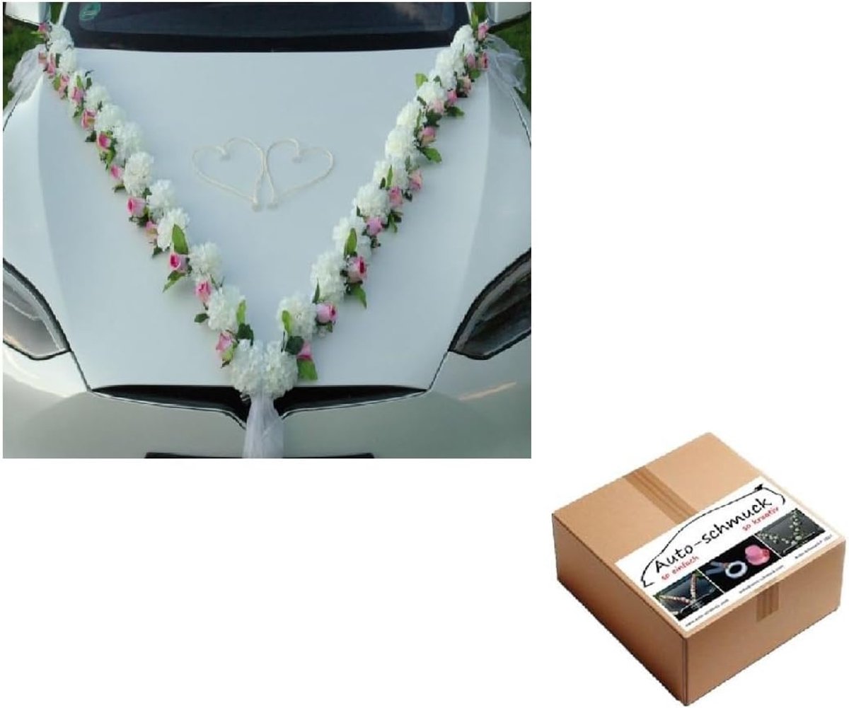 VIP garland 30 azales 30 roses 18 extra strong suction cups 2 x 180 cm garland 4 door handles decorations 2 rattan - ShopVlot