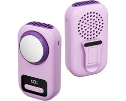 Morelax Draagbare mini-handventilator met ijskoeling en digitaal display, USB-C, 5 niveaus - ShopVlot