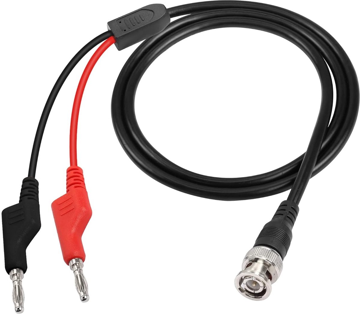 4.2 Ft BNC to Stackable Dual Banana Plug Coaxial Cable for Oscilloscope, Signal Generators, Video Surveillance - ShopVlot