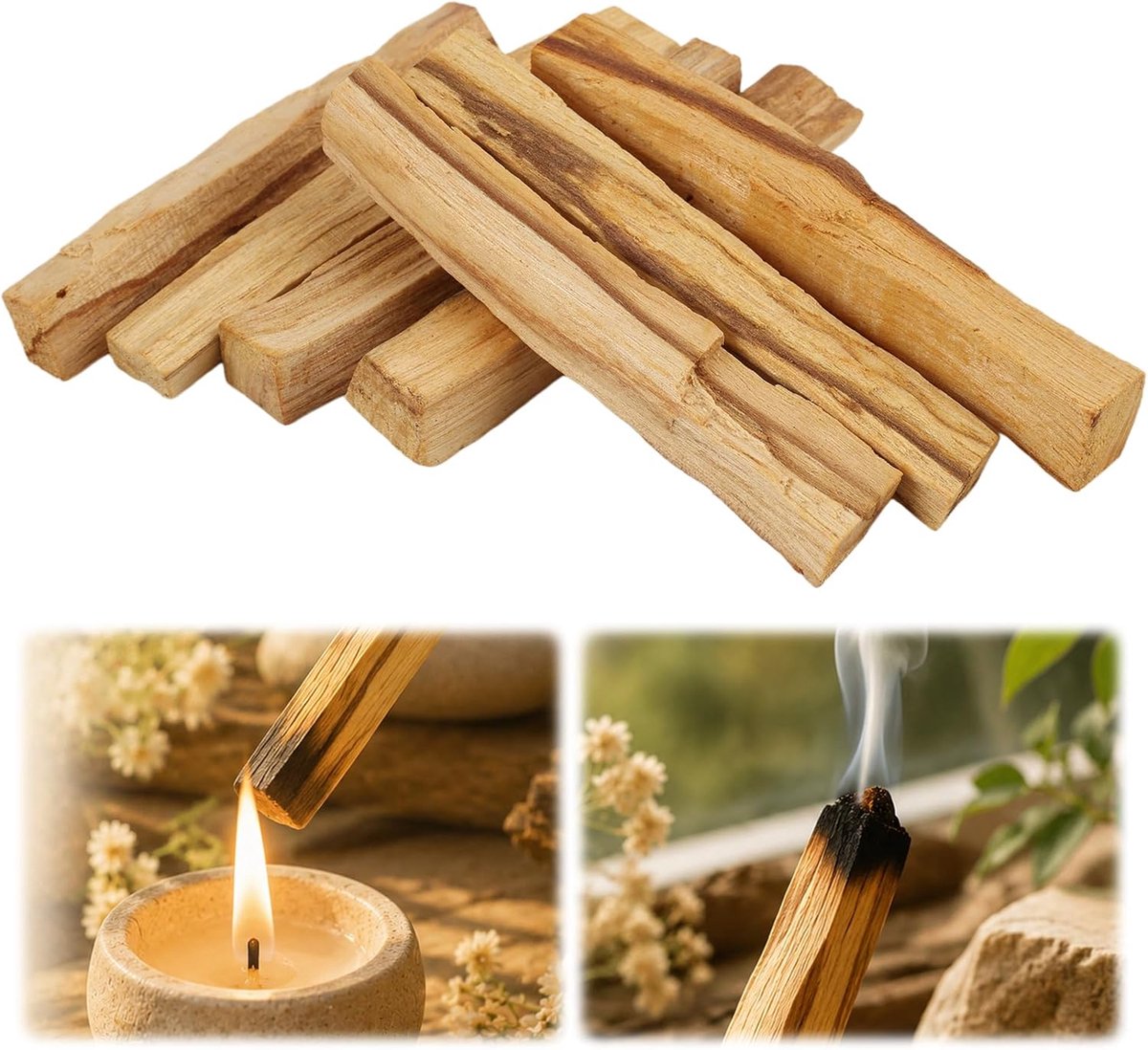 8 stokjes Palo Santo 100% natuurlijk uit Peru – wierookzuivering, bescherming thuis, authentiek Bursera Graveolens - ShopVlot