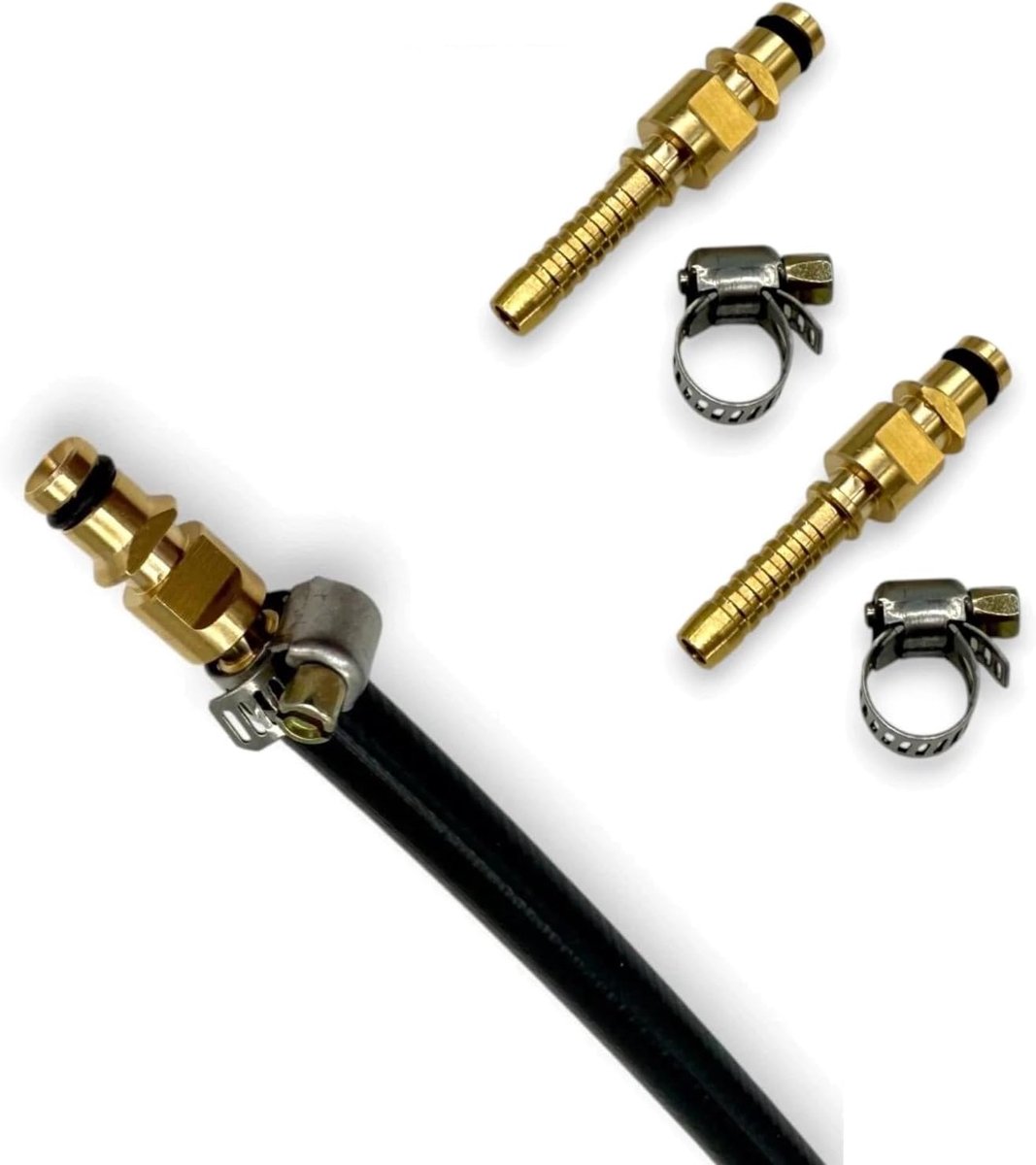 High Pressure Hose Repair Kit Compatible with Kärcher K2-K7 - Quick-Connect Brass Connection Including Hose Clamp - ShopVlot