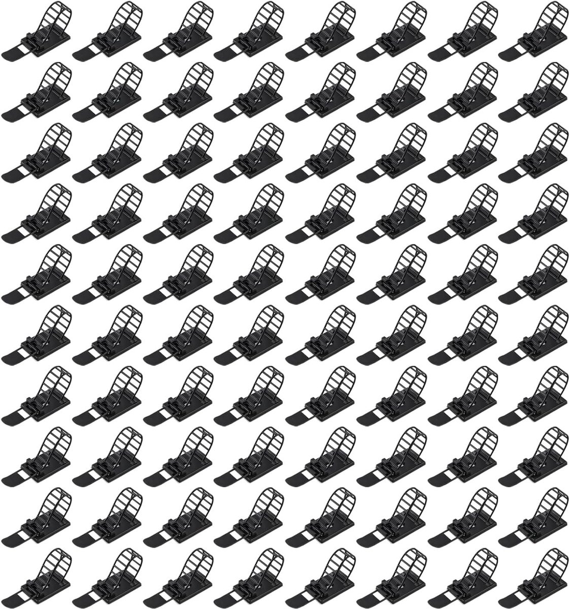 80 Stuks Kabelgeleiding Clips, Data Kabel Sorteren, Verstelbare Kabelklemmen, Zelfklevende Draad Sorteren, Geschikt - ShopVlot