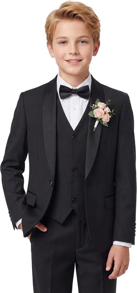 Jongens Suits 5-delige smoking pak set pagina jongen 4-14 jaar voor bruiloft - ShopVlot