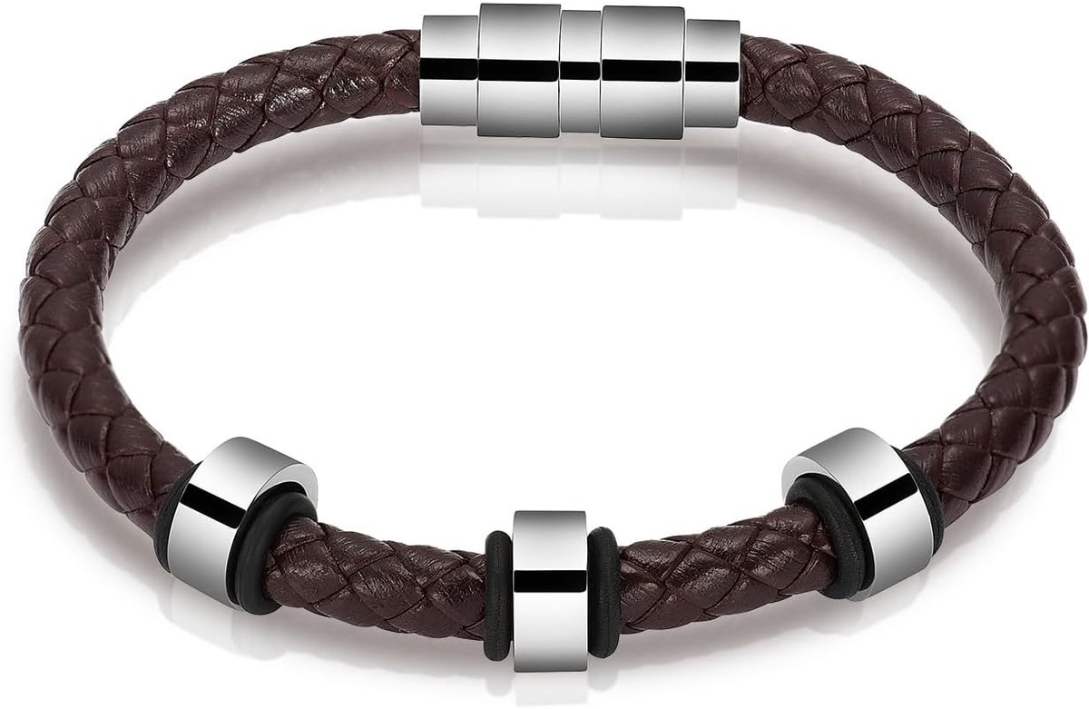 Cremation Jewelry Urn Bracelet for Ashes for Women Men Cylinder Leather Urn Bangle Bracelet for Ash Memorial Keepsake - ShopVlot